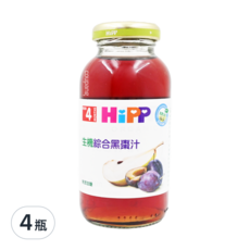 HiPP 喜寶 綜合水果口味寶寶果汁，添加維他命C，4個月以上嬰幼兒適用，成分自然無添加, 200ml, 4瓶