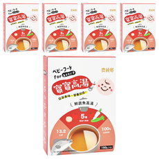 農純鄉 台灣公司貨 寶寶高湯 鮮蔬魚 4包, 600g, 5盒