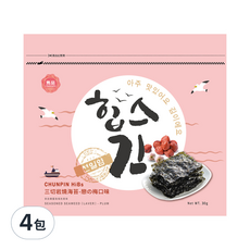 chun pin 雋品 HiBs 三切岩燒海苔 戀の梅口味, 30g, 4包