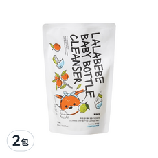 MOTHER-K K-MOM LALABEBE 草本極淨蔬果奶瓶清潔劑 補充包, 400ml, 2包