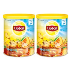 Lipton 立頓 罐裝水蜜桃冰茶粉, 1.5kg, 1罐, 2罐