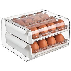 유스너그 냉장고 서랍형 계란 수납 보관함 32칸 화이트, 1개, 1개
