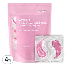 라비킷 트리플 파워 쏙트너 올인원 캡슐세제 베이비머스크향, 30개입, 4개