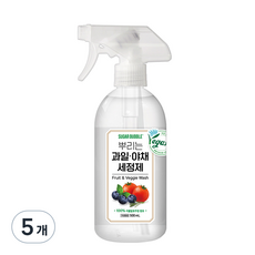 슈가버블 뿌리는 과일야채 세정제, 5개, 500ml