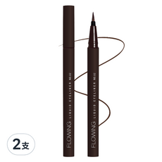 solone 台灣公司貨 持久流暢眼線液筆EX 0.55ml, 02 深夜棕, 2支