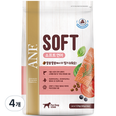 ANF 전연령용 소프트 사료, 연어, 1.2kg, 4개