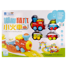 OKids 博士積木 嘟嘟積木小火車套裝, 帶火車音效, 燈光, 4首歌曲, A152220, 1組