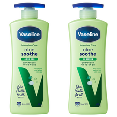 바세린 인텐시브 케어 알로에 수드 바디로션, 400ml, 2개