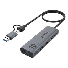 ESENSE 逸盛 B502 A+C USB3.2 Gen2 HUB USB分線器，傳輸速率10Gbps，USB-A*2 Type-C*2，銀色, 01-EHB502TA, 1個
