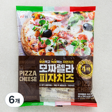 빙그레 모짜렐라 피자치즈, 240g, 6개