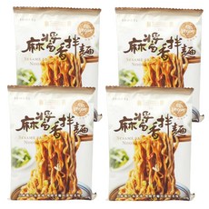 和秋 麻醬香拌麵, 口感彈牙, 搭配香濃麻醬, 濃稠不油膩, Q彈麵條, 素食, 4包