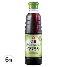 샘표 맛있게 염도낮은 양조간장, 500ml, 6개