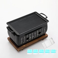 뉴비아 듀얼와이드 미니화로 NEWVIA-MB2000 + 에탄올고체연료 30g x 5p 세트, 24 x 13 x 1.5 cm, 1세트