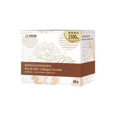 大研生醫 極妍蜂王乳膠原蛋白粉 22包, 含玻尿酸, 日本Oricera®玄米精華, RJ-4濃縮蜂王乳, 維他命C和維生素E, 膠原蛋白 2500mg, 4g, 1盒