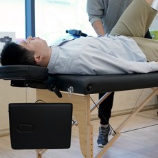 트라택 접이식 마사지 베드 스탠다드, 블랙