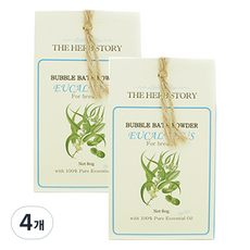 더허브스토리 버블바스파우더 유칼립투스, 80g, 4개