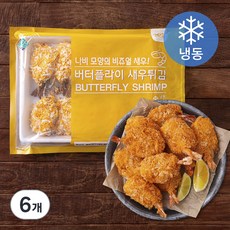 지엔씨푸드 버터플라이 새우튀김 10미 (냉동), 250g, 6개