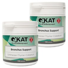 O'KAT 美喵人生 貓咪支氣管養護, 紫錐菊+百里香+初乳免疫球蛋白, 110 Capsules, 2盒