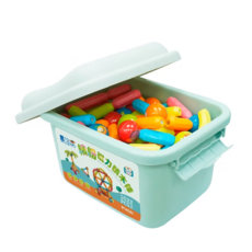 OKids 博士積木 繽紛磁力積木棒 102pcs Set, 附收納箱, 3+歲, 1組