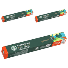 STARBUCKS 星巴克 哥倫比亞單品膠囊咖啡 Nespresso咖啡機適用, 5.7g, 10顆, 3盒