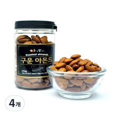 논앤밭위드 하루신선견과 구운아몬드 소, 250g, 4개