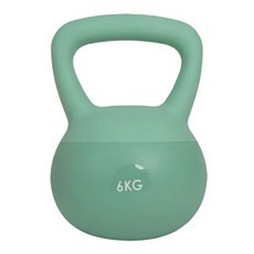 彩色軟壺鈴 綠色 6kg 軟材質舒適握感 健身訓練器材, 1個