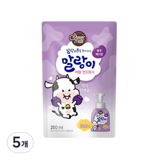 샤워메이트 말랑카우 버블 핸드워시 블루베리향, 250ml, 5개