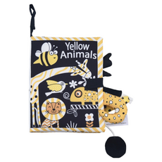 OhBabyLaugh 尾巴布書 Yellow Animals, 聚酯纖維材質 0歲以上適用