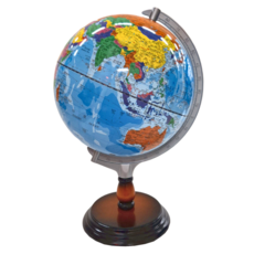 FUN GLOBE 10吋藍色海洋行政地球儀 木座, 1個