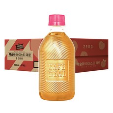 까페리얼 쟈뎅 복숭아 아이스티 제로 무라벨, 400ml, 20개