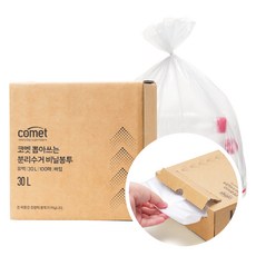 comet 抽取式分類回收垃圾袋 透明塑膠袋, 30L, 100個