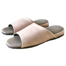 極致風格 厚跟紓壓皮質室內拖鞋 L(26.5cm), 奶茶色, 1雙, 台灣製造, L(26.5cm), 1個