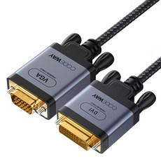 코드웨이 DVI-D to RGB VGA 케이블, 1개, 3m DVI to VGA RGB 3M, 1개