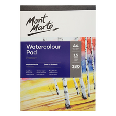 Mont Marte 蒙瑪特 膠裝水彩本, A4, 15頁, 180 gsm, 1本