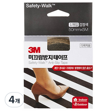 3m 세이프티 워크 다목적용 미끄럼방지 테이프 블랙 GP610 50mm x 5m, 4개