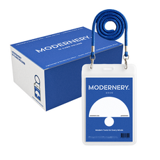 Modernary中型項鍊名牌, 藍色, 30個