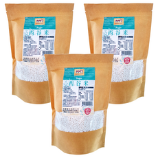 茂喜食品 泰國西谷米 400公克 真空包裝, 400g, 3包