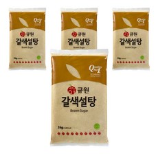 큐원 갈색설탕, 3kg, 4개