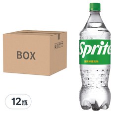 Sprite 雪碧 清爽檸檬風味, 透明氣泡，酷爽解渴, 不含色素、不含咖啡因, 1250ml, 1.25L, 12瓶