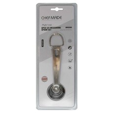 CHEFMADE 學廚 304不鏽鋼計量匙6支組，含0.63ml, 1.25ml, 2.5ml, 5ml, 7.5ml, 15ml, 0.63ml + 1.25ml + 2.5ml + 5ml + 7.5ml + 15ml, 1組