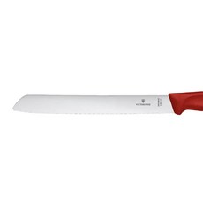 VICTORINOX 瑞士維氏 彩廚系列 麵包刀, 德國鋼刀刃, 全球終生保固, 刃長 21cm, 紅色, 1個