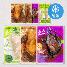 맛있닭 소스 통 닭가슴살 불고기 100g x 3팩 + 청양마요 100g x 3팩 + 블랙소이 100g x 2팩 세트 (냉동), 1set