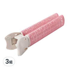 E.dot 韓版蓬鬆髮根夾 Set 2件, 粉色, 尺寸10.8x3.5x2cm, 3組