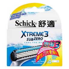 Schick 舒適牌 Xtreme3 超鋒3 彈性刀片 4入, 1盒