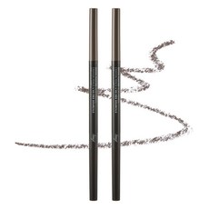 더페이스샵 브로우마스터 아이브로우 슬림 오토펜슬 0.05g, 01 그레이 브라운, 2개