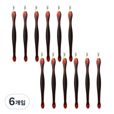 세븐스타 손톱 큐티클 제거용 밀대 대형 6p, 브라운, 6개