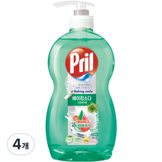 프릴 시크릿 오브 베이킹소다 주방세제 그린허브향, 750ml, 4개