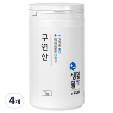 크리오 생활물가 구연산 다목적 세정, 1kg, 4개