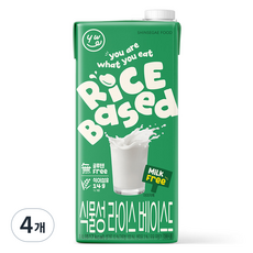 유아왓유잇 YWE 식물성 라이스 베이스드, 4개, 1L