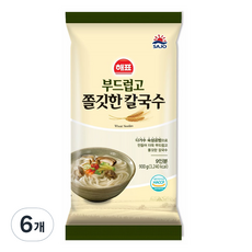 해표 부드럽고 쫄깃한 칼국수, 900g, 6개